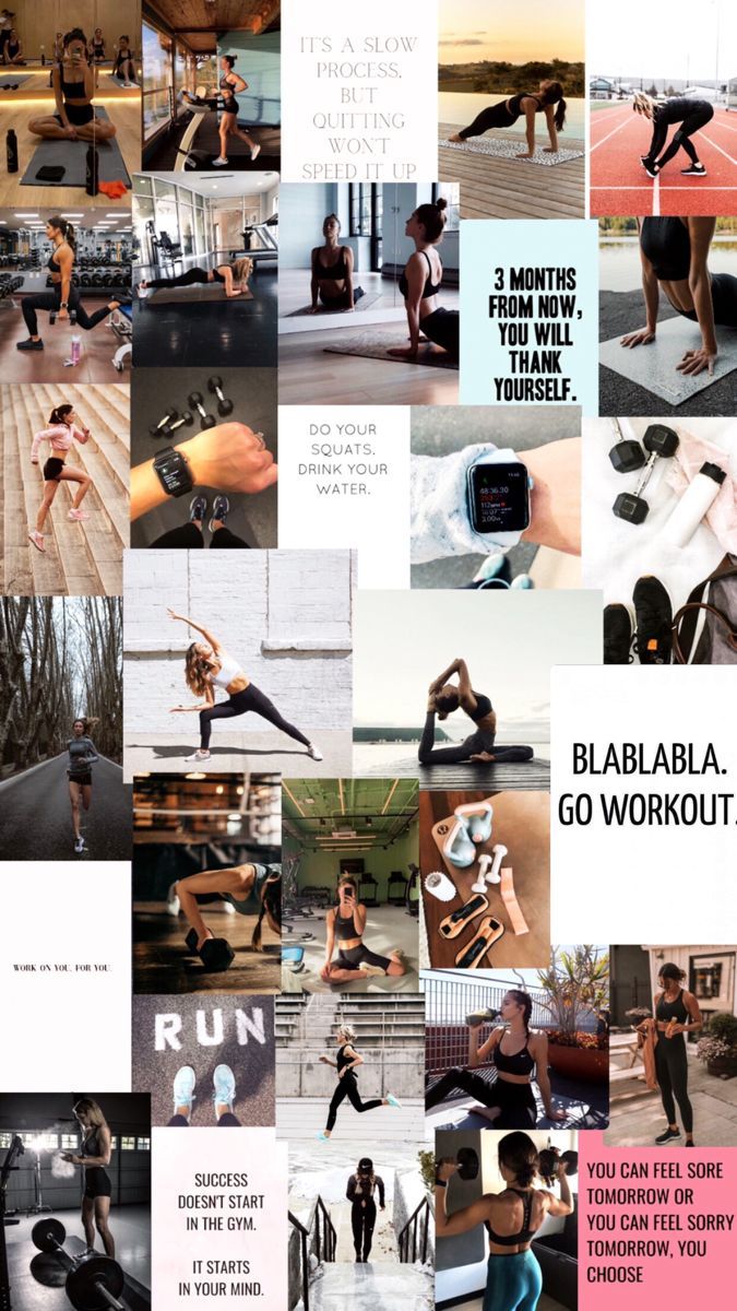 Collage- Fitness Aesthetic. Fitness motivation wallpaper, Workout aesthetic, Fitness inspiration picture