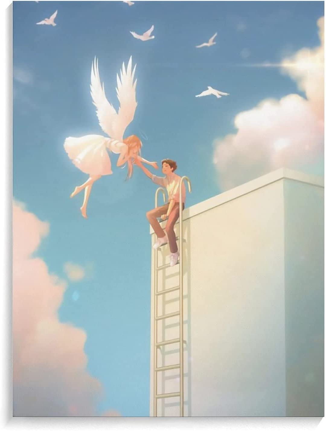 Holding Hands with Angel Poster for Aesthetic Room Decor Merch Art Wall Print Wallpaper for Bedroom for Teen Girls Boys 30 * 40cm : Amazon.ca: Home