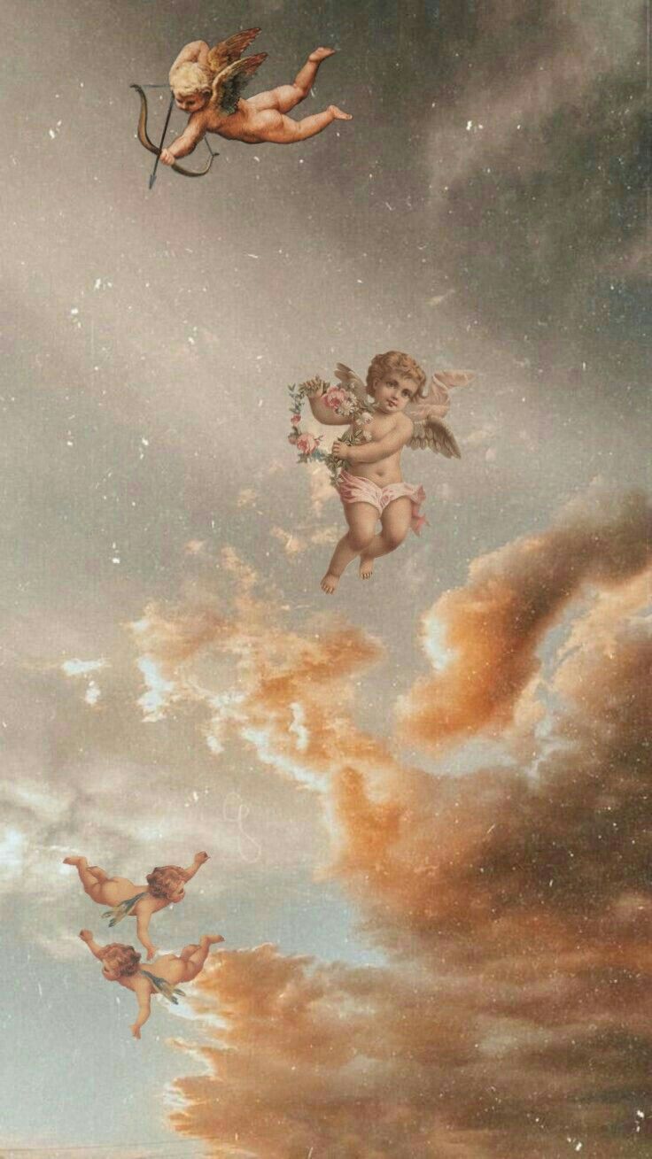 Four angels flying in the sky - Angels