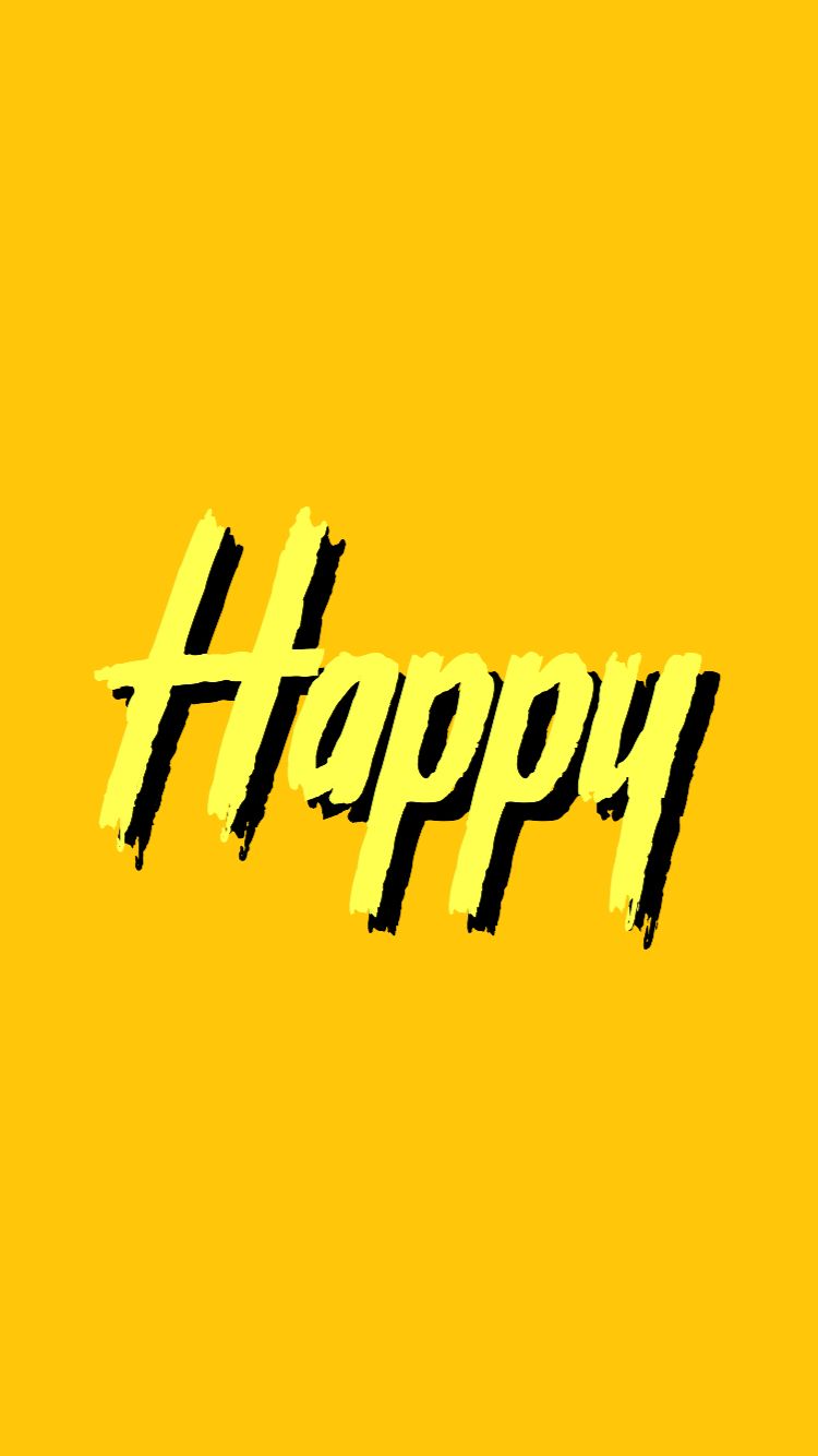 happy #wallpaper #tumblr #aesthetic #yellow