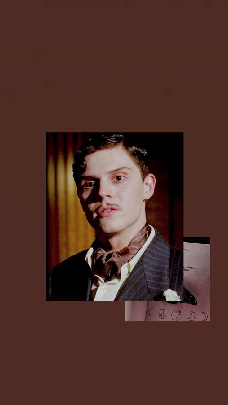 Aesthetic background with pic of Jamie Campbell Bower as Caius in Twilight - Evan Peters