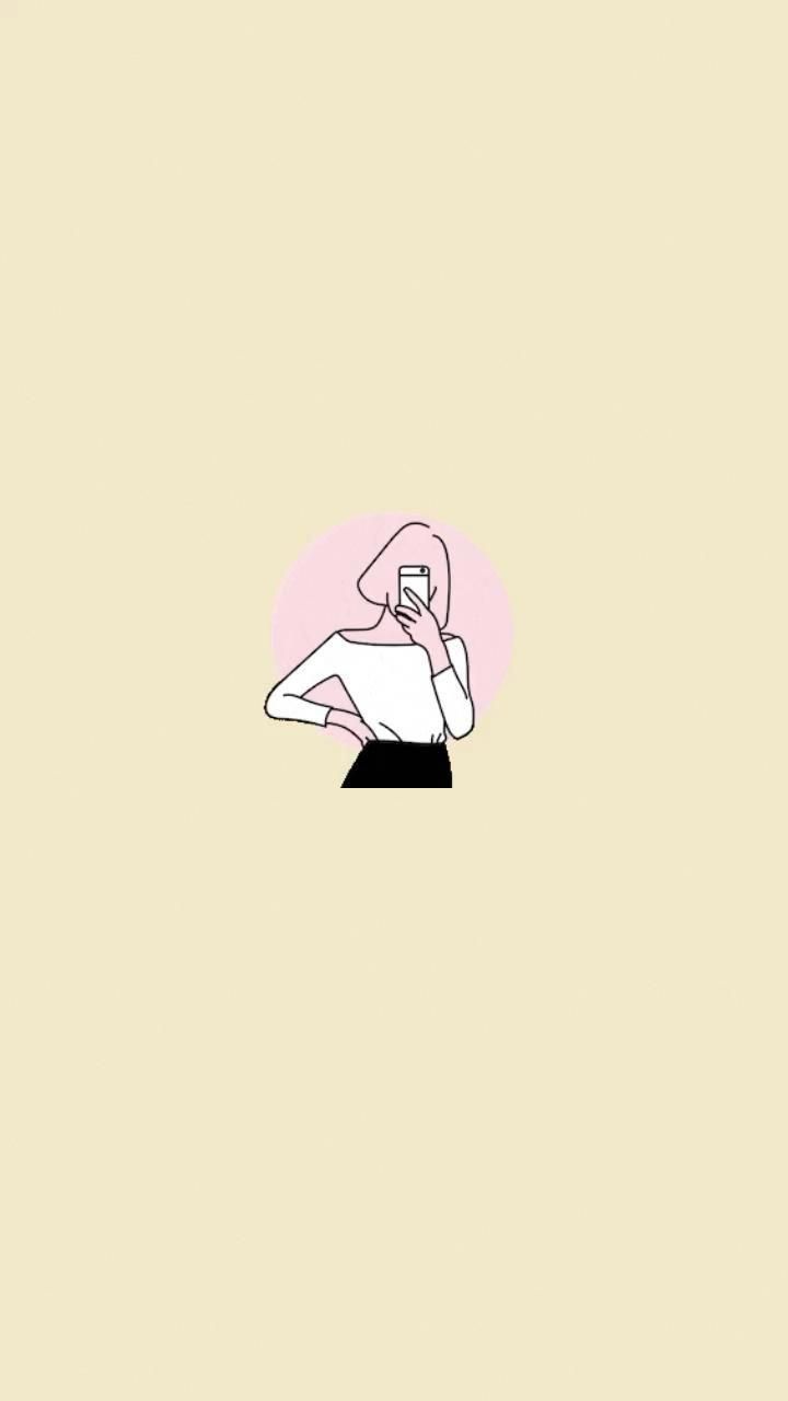 A minimalist cartoon of a woman holding a phone to her ear. - Gym