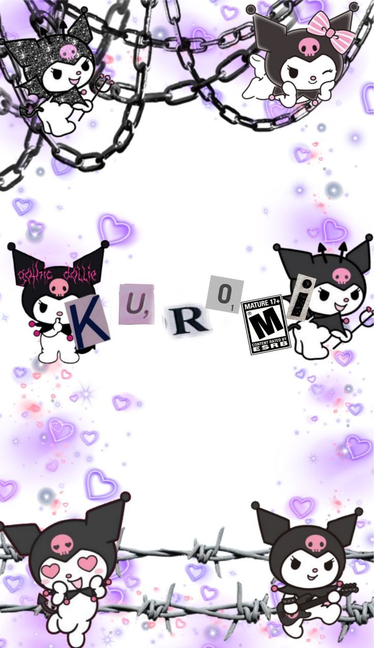 Kuromi Wallpaper HD Discover more Aesthetic, Cute, Kuromi, Live, My Melody wallpaper.. Hello kitty iphone wallpaper, Hello kitty art, Hello kitty printables