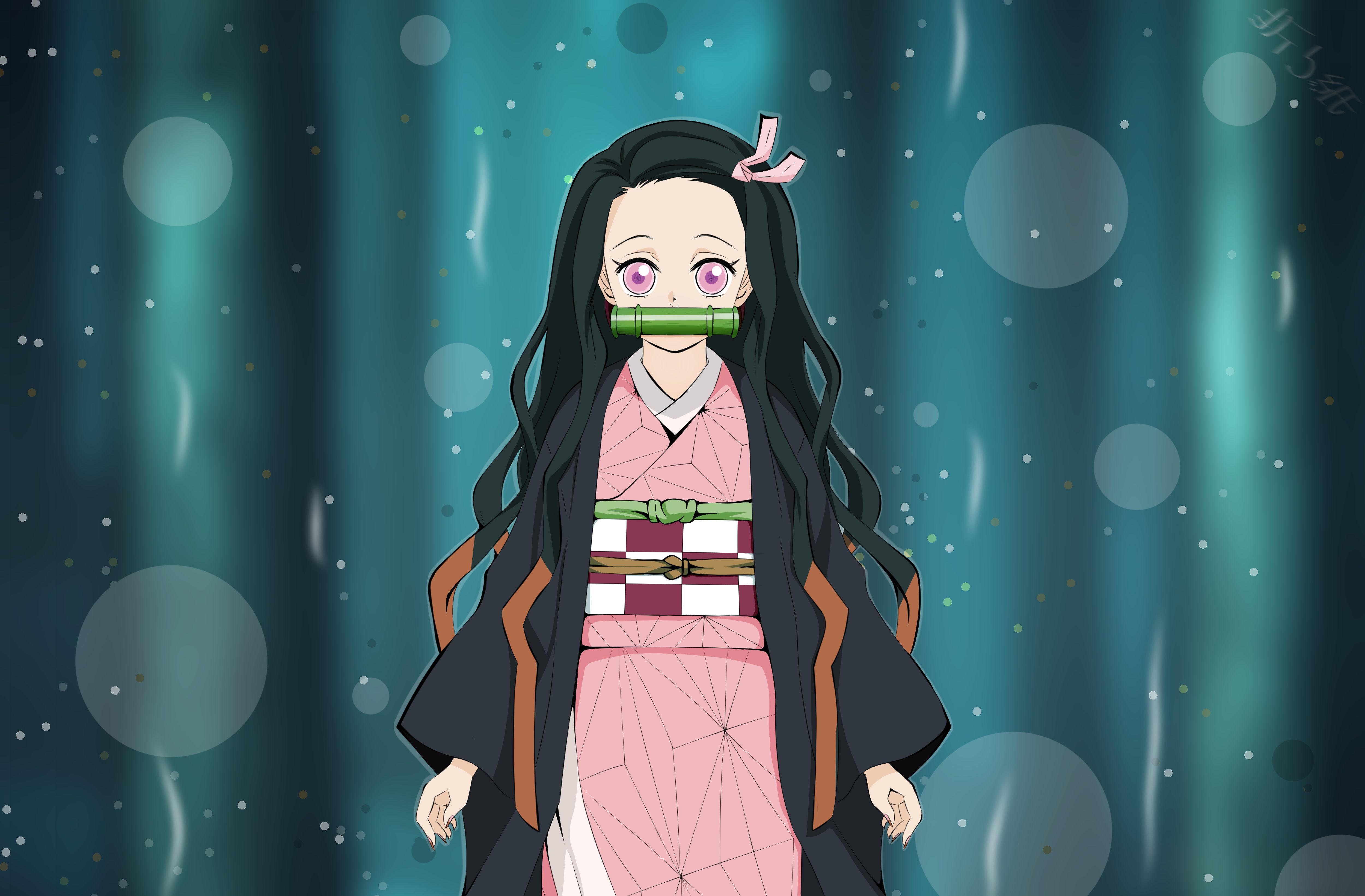 A character from the anime Demon Slayer - Nezuko