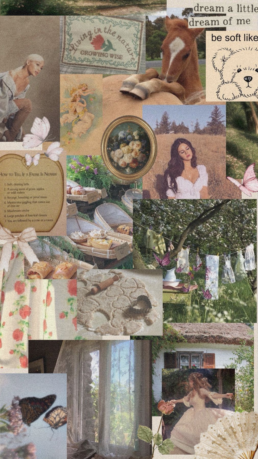 A collage of pictures and posters - Cottagecore