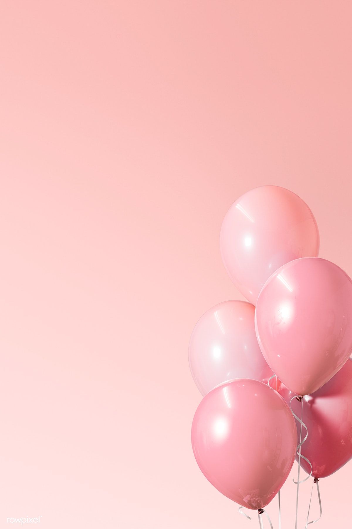 Festive pastel pink balloon banner. premium image / HwangMangjoo. Pink balloons, Pastel pink aesthetic, Balloons