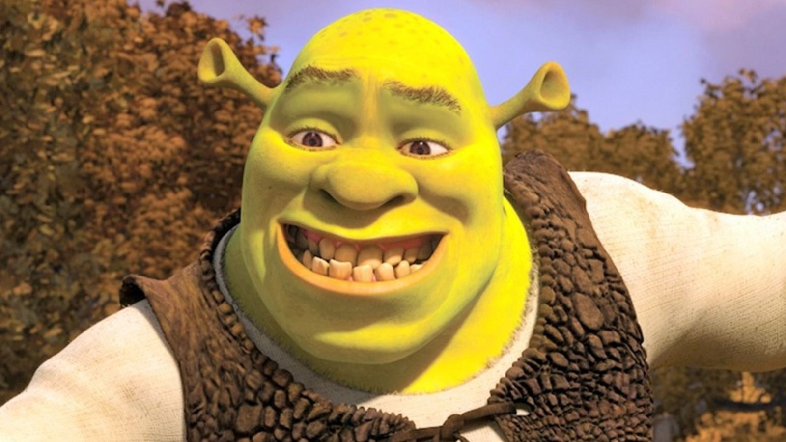 Shrek smiling and looking at the camera - Shrek
