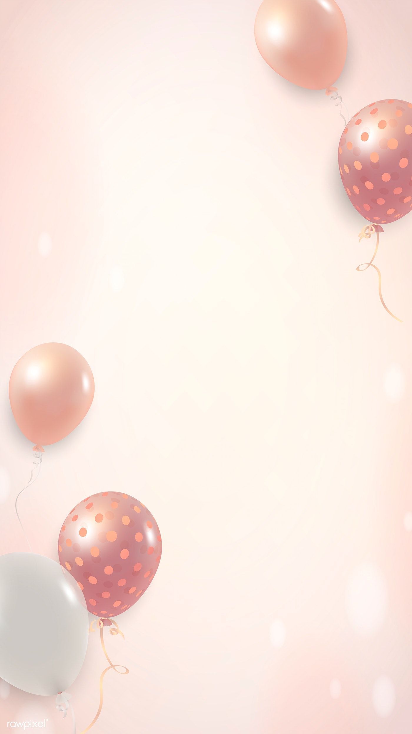 A pink and white balloon background - Birthday