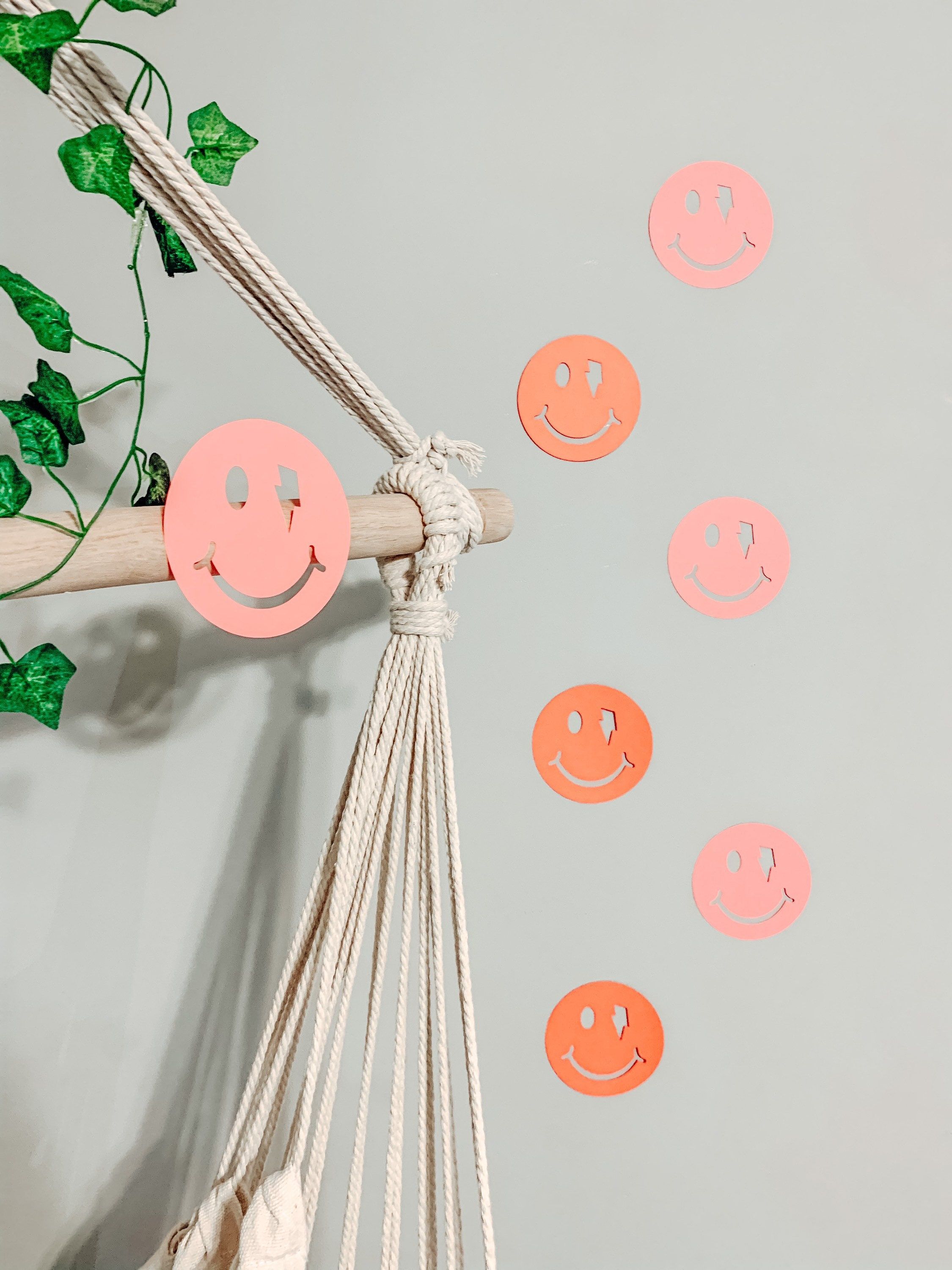 A hammock with smiley faces on it - Bright