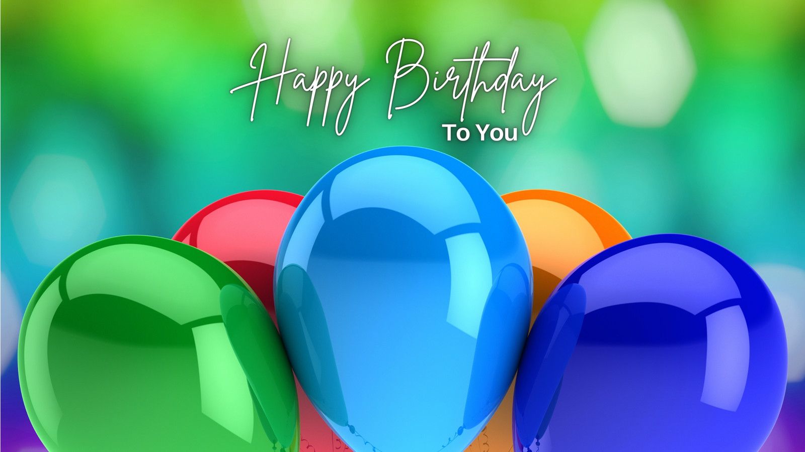 A birthday card with balloons and the words 