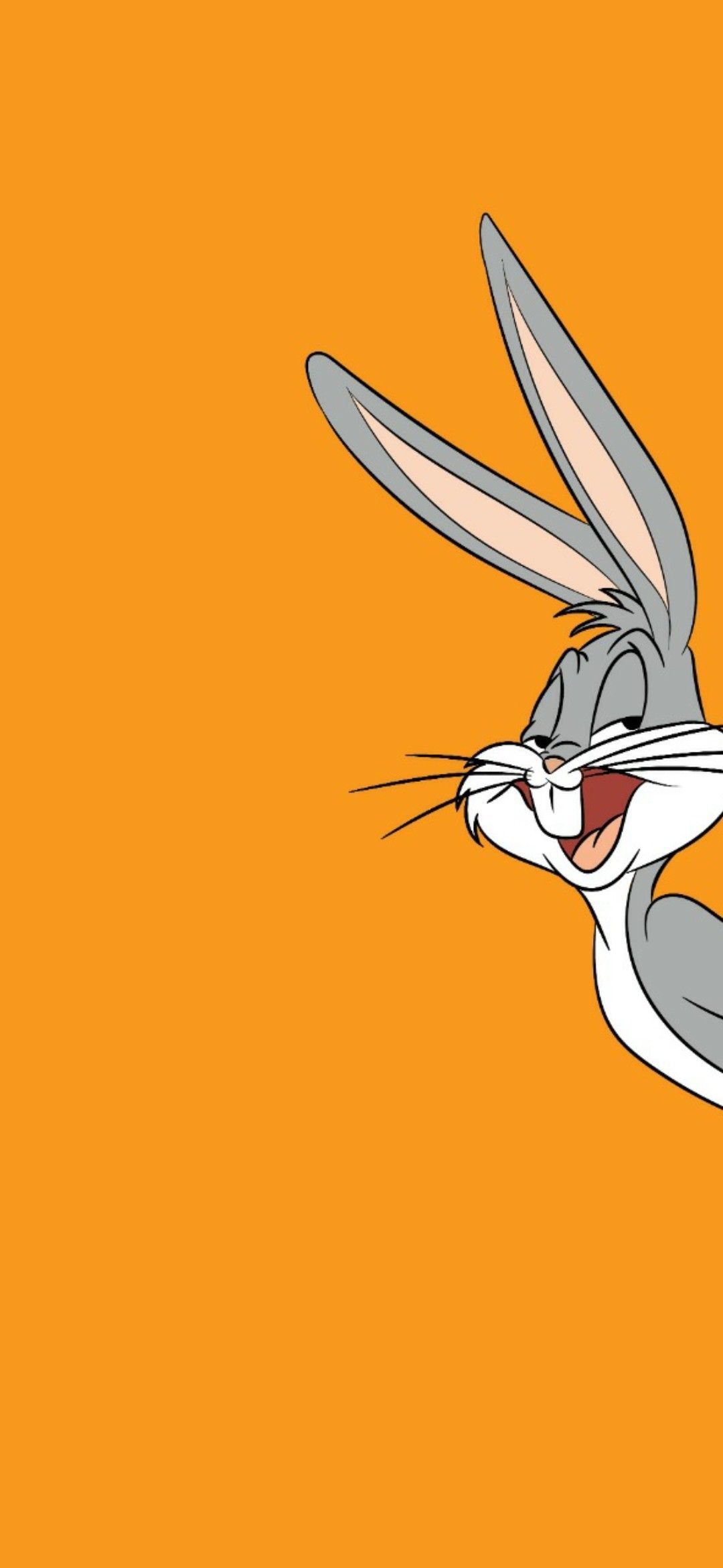 The looney tunes character bugs is shown on an orange background - Bugs Bunny, Looney Tunes