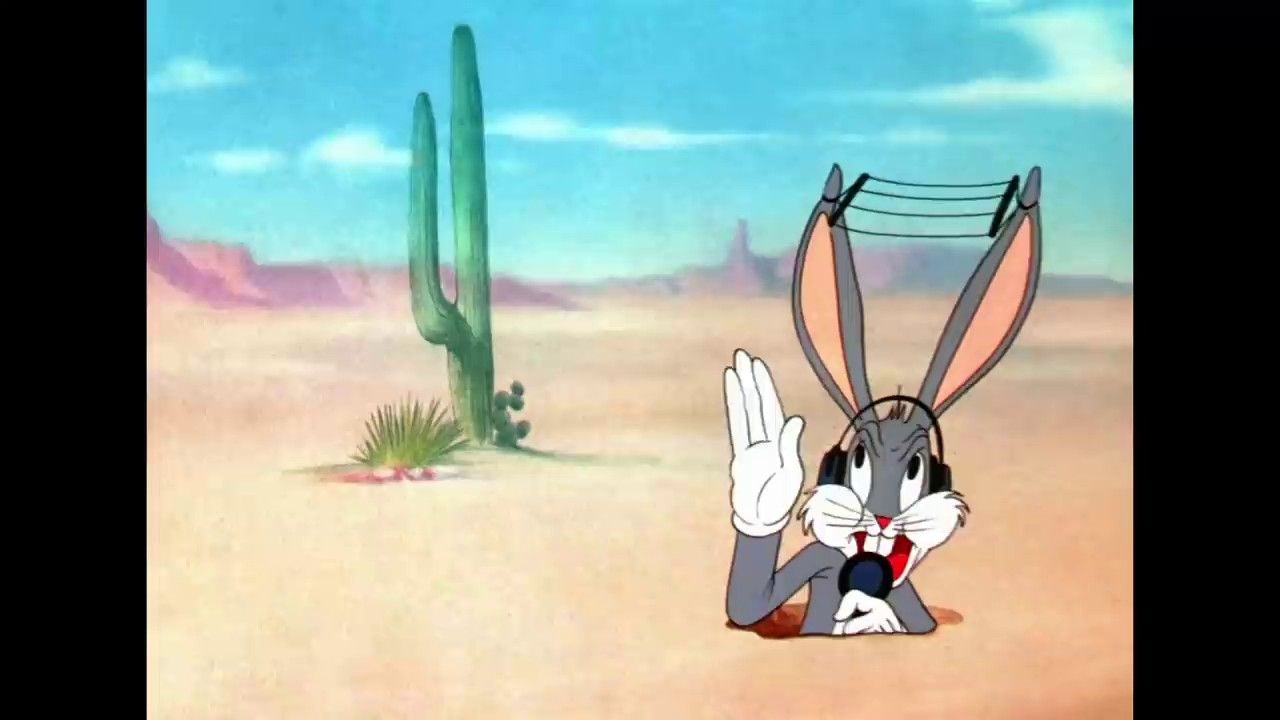 The looney tunes show person in a desert - Bugs Bunny