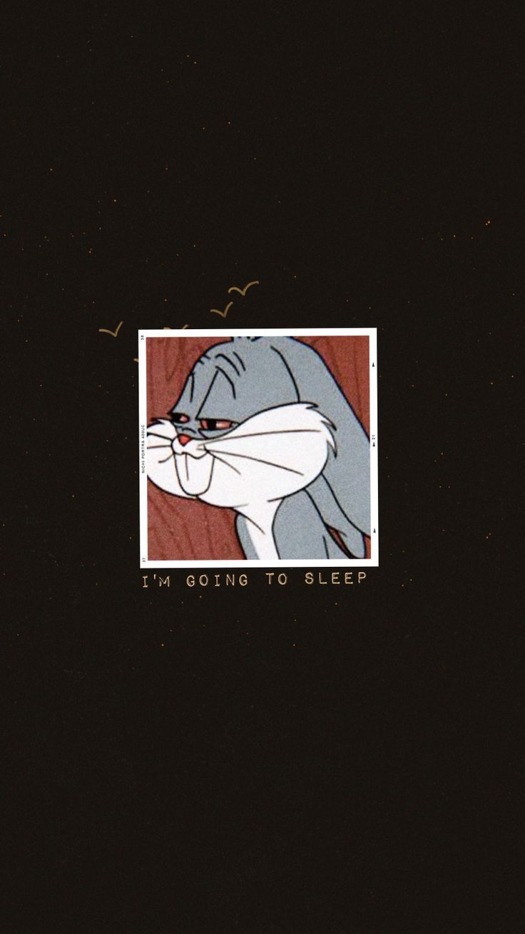 I'm going to sleep, night, tom and jerry, rabbit, wallpaper, aesthetic - Bugs Bunny