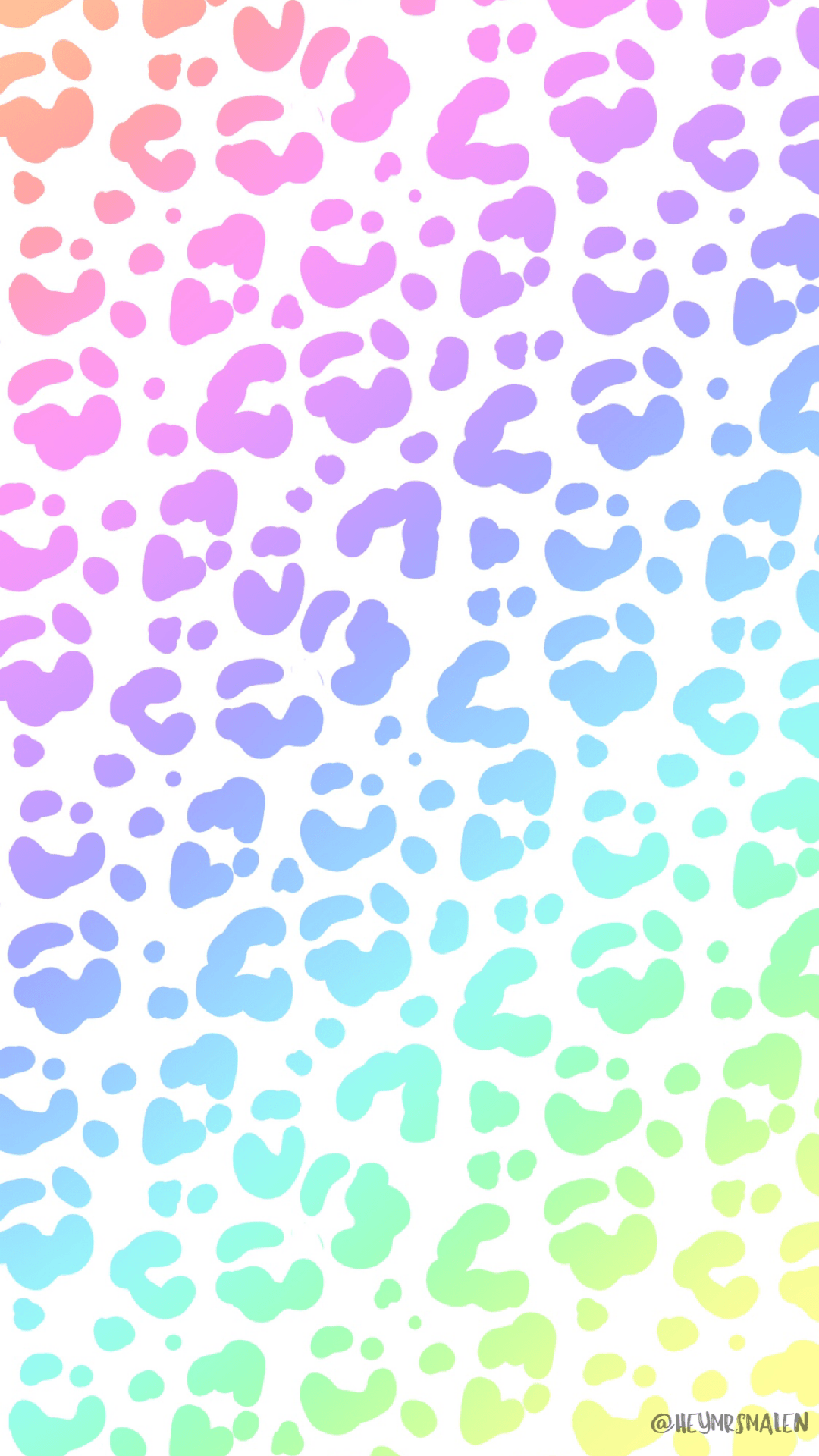 A rainbow colored leopard print background - Bright