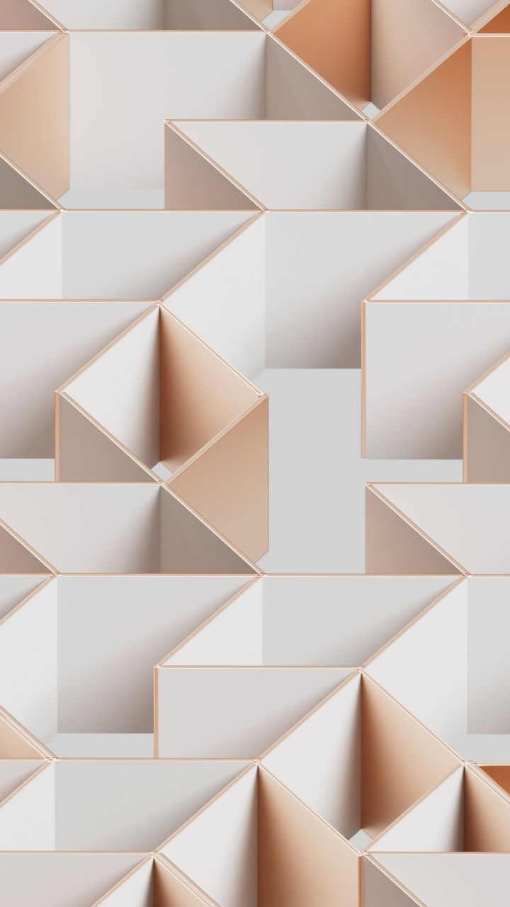 A pattern of white and beige geometric shapes - Bright, pattern