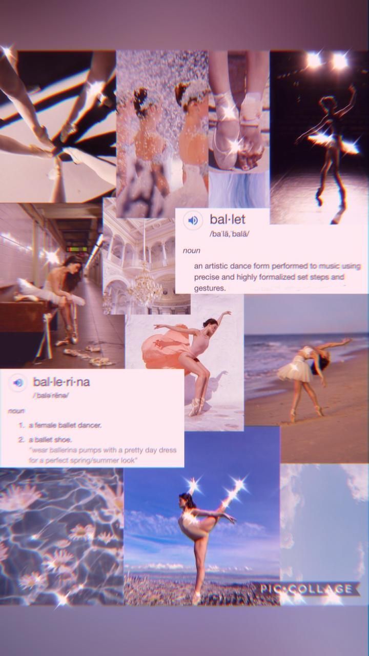 A collage of pictures with the words ballet on them - Dance, ballet