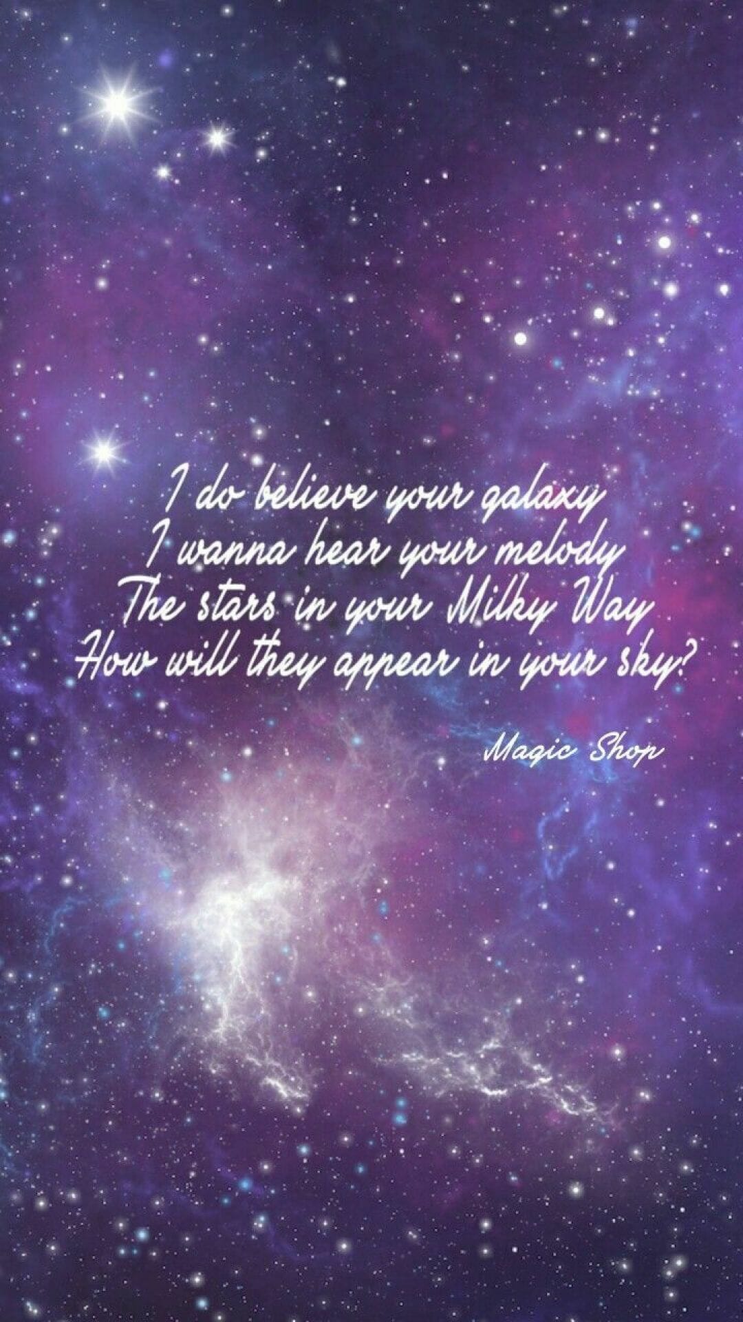 A quote about the stars and space - Magic