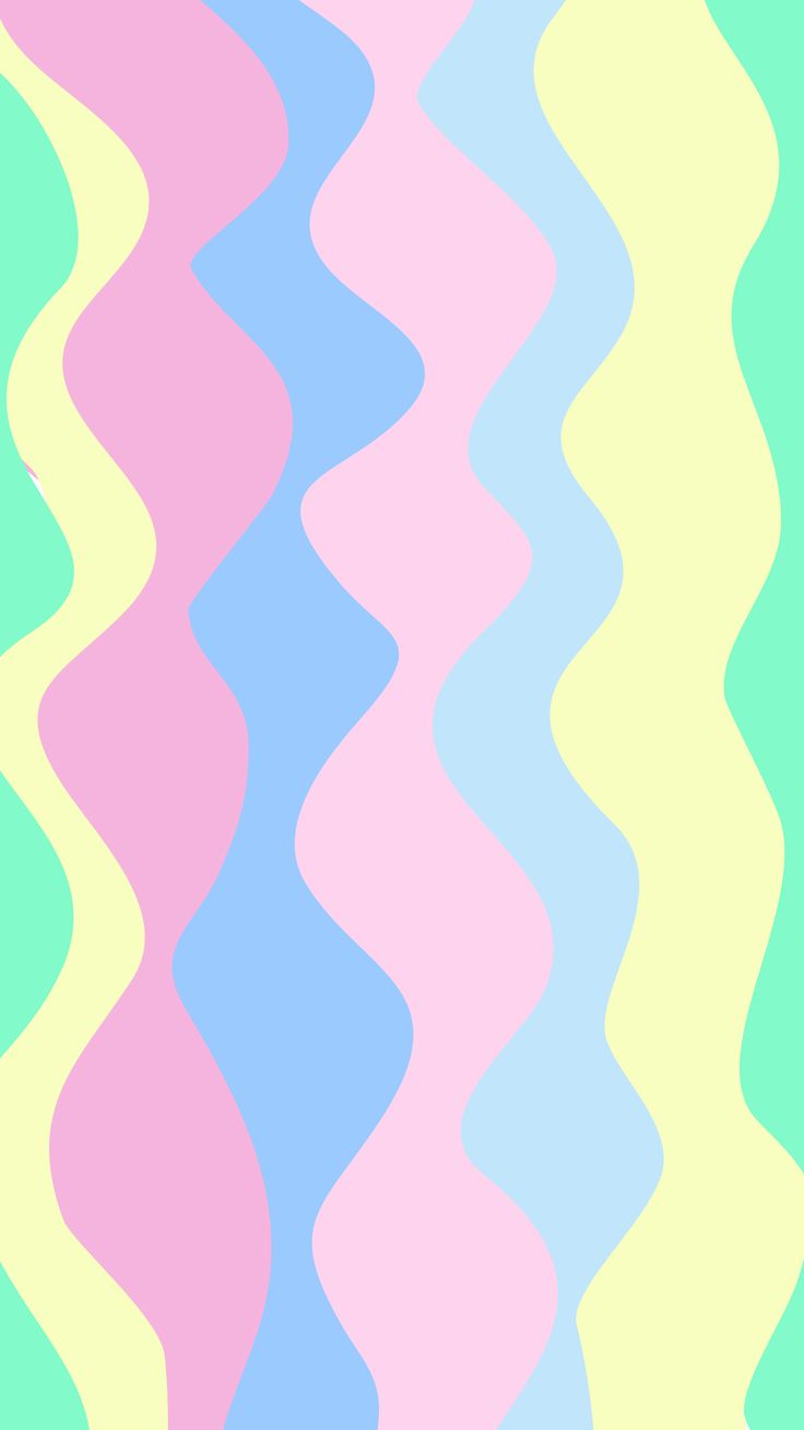 A pattern of wavy lines in pastel colors - Bright