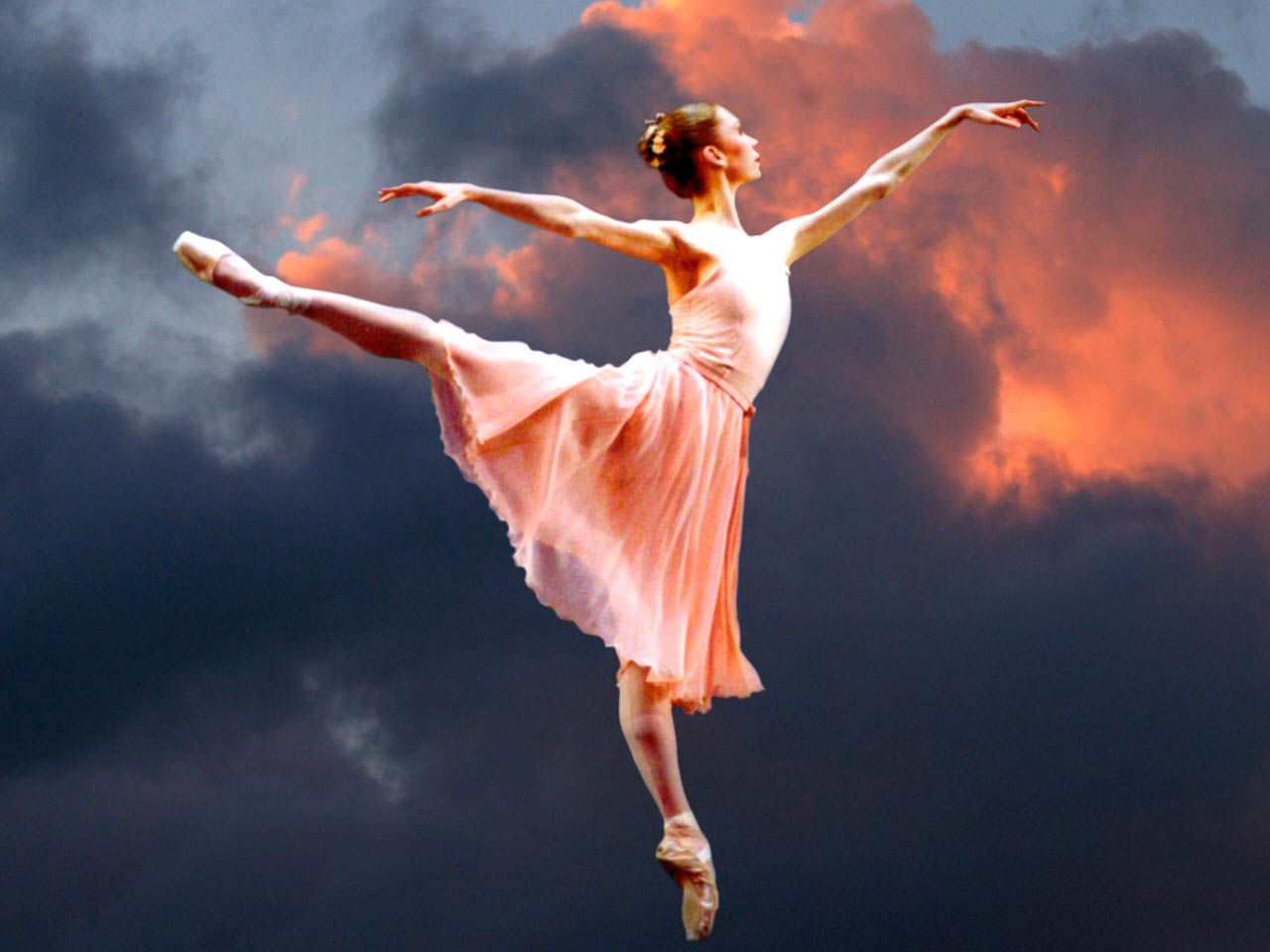 A woman in pink dress is dancing - Dance, ballet