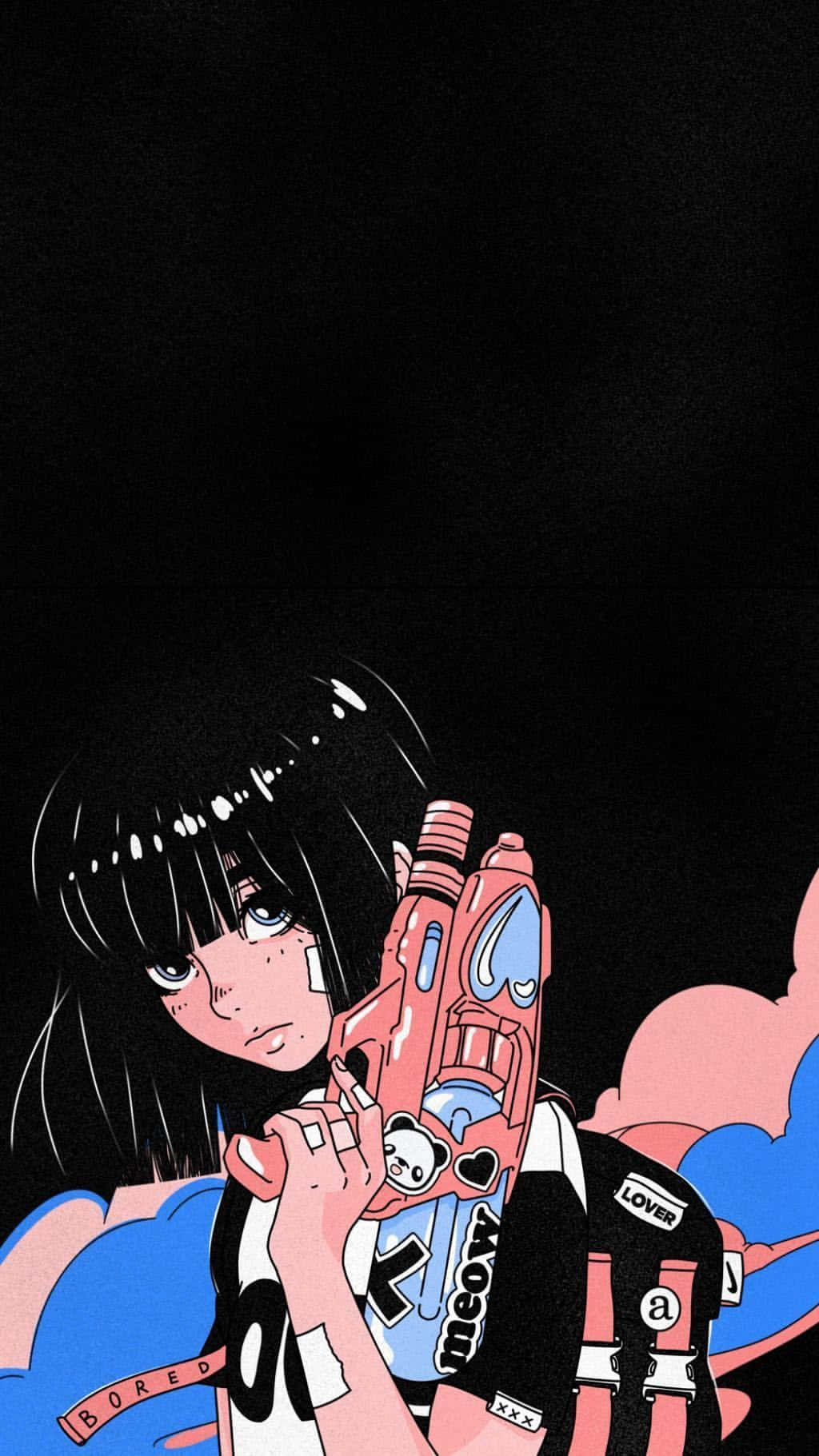 Aesthetic anime girl phone wallpaper - Anime girl, 90s anime