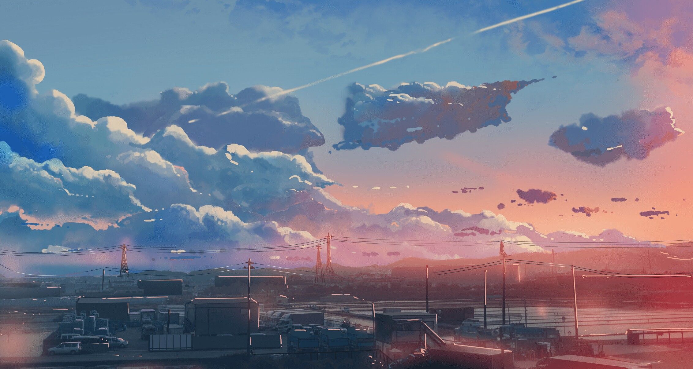 Sunset. Desktop wallpaper art, Landscape wallpaper, Anime scenery wallpaper