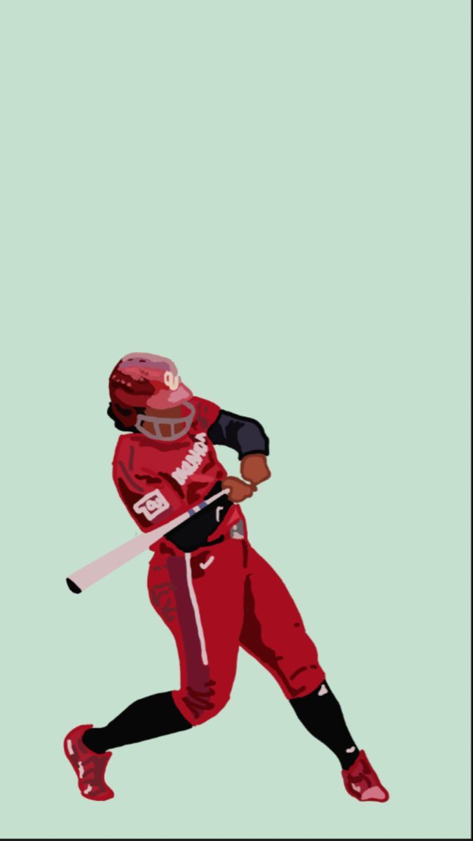 A baseball player is swinging at the ball - Softball