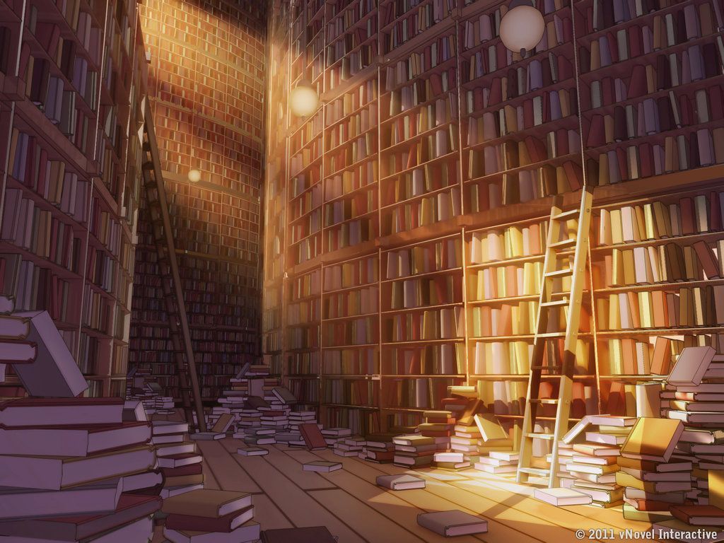 Anime Library Wallpaper