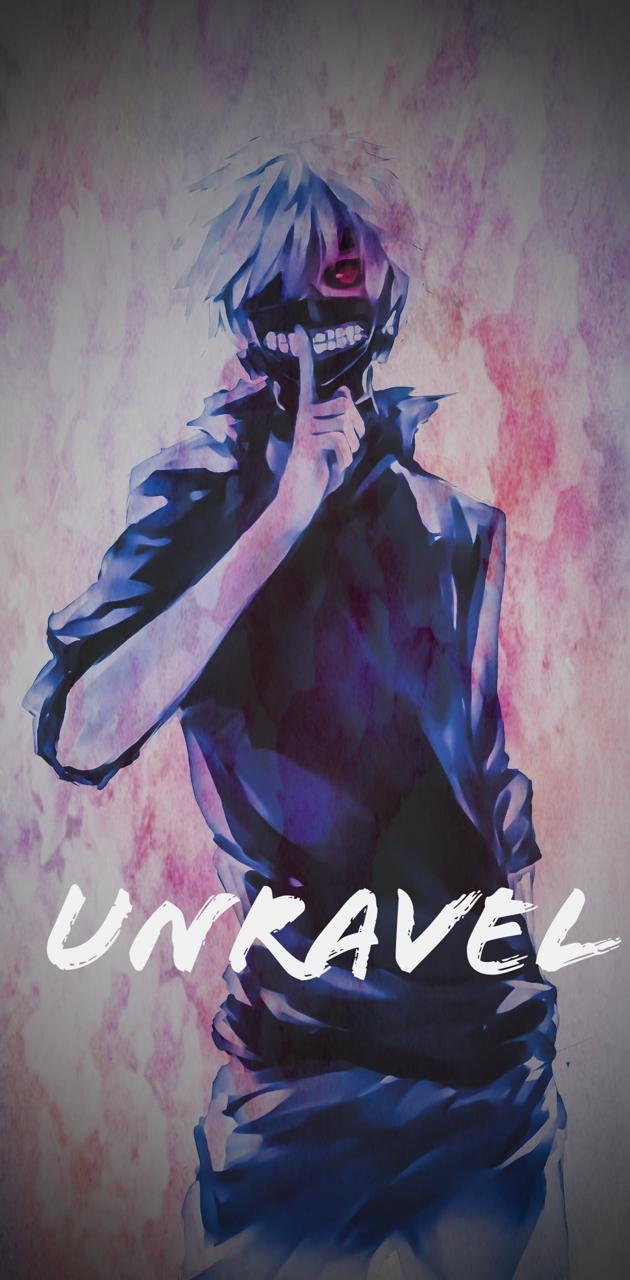 A poster for anime with the word unravel - Tokyo Ghoul