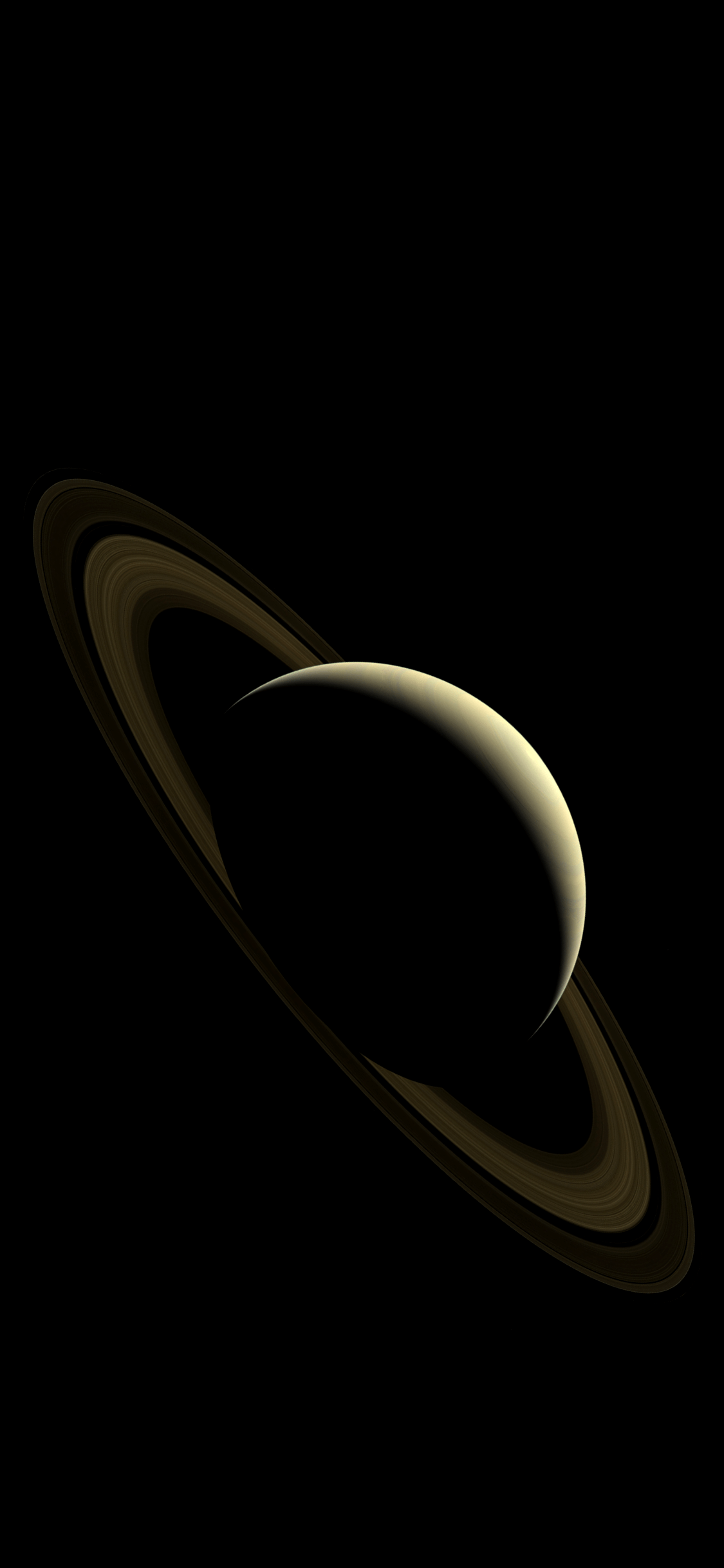 A black and white image of saturn - Saturn