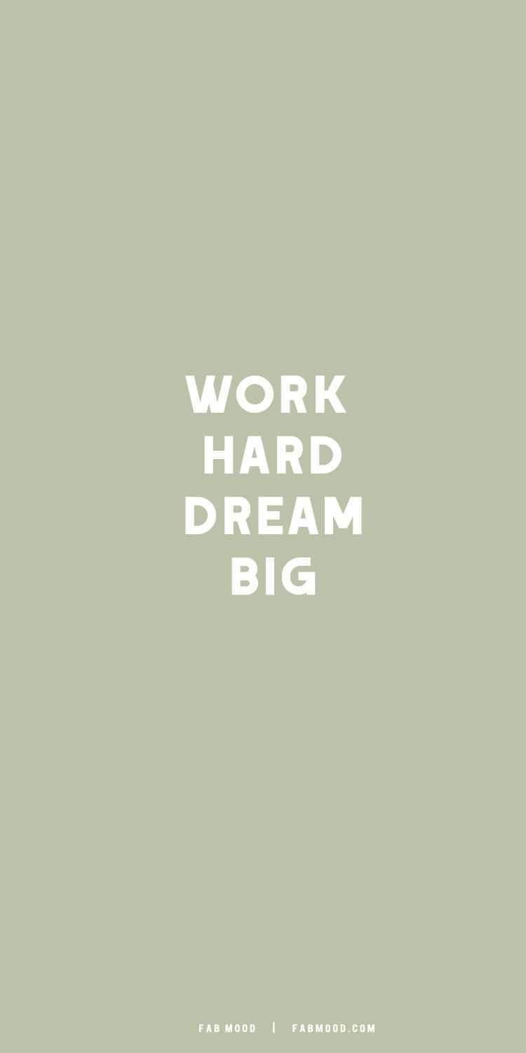 Work hard dream big - Vogue
