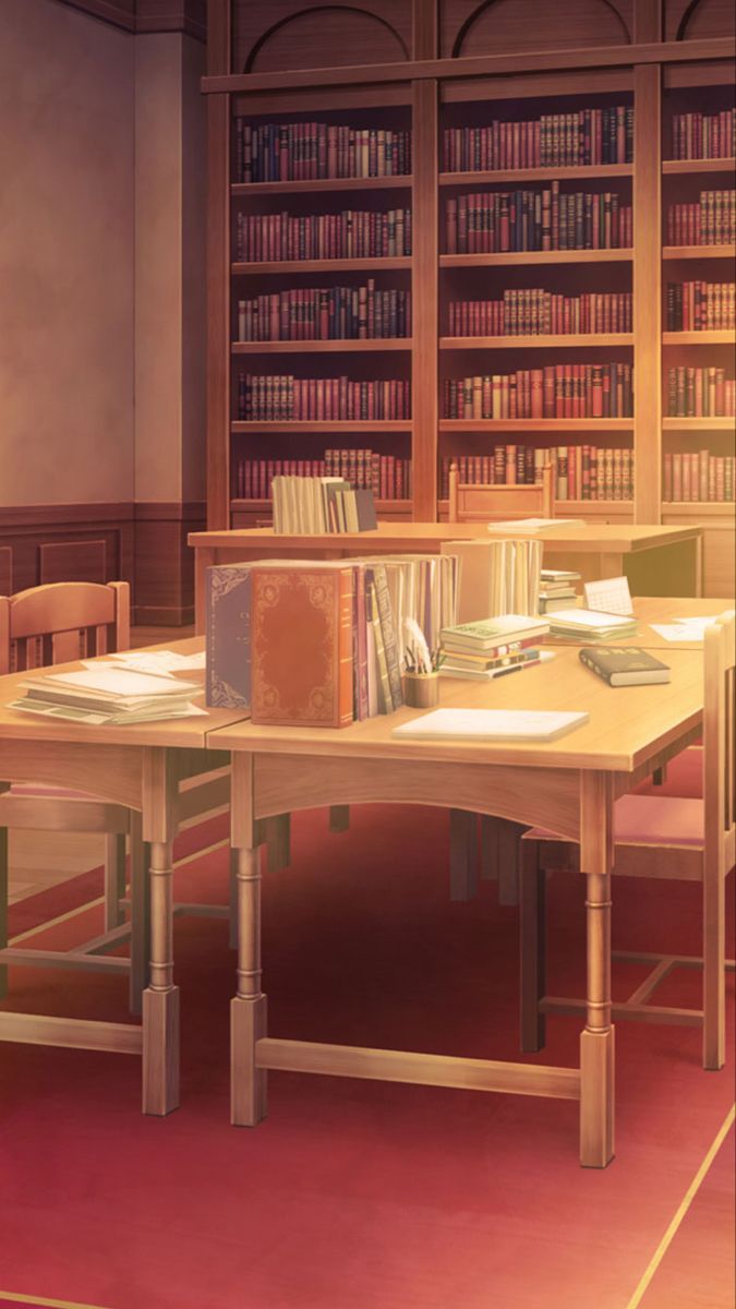 イケメンシリーズ【景色】. Home library design, Desktop wallpaper art, Anime decor