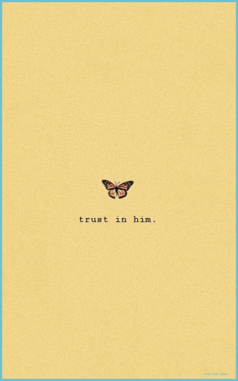 A butterfly on a yellow background with the words 