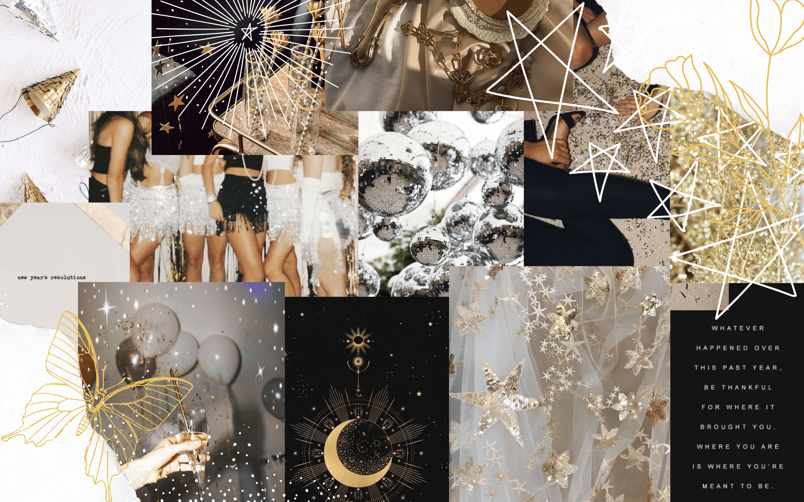New Year Collage Wallpaper