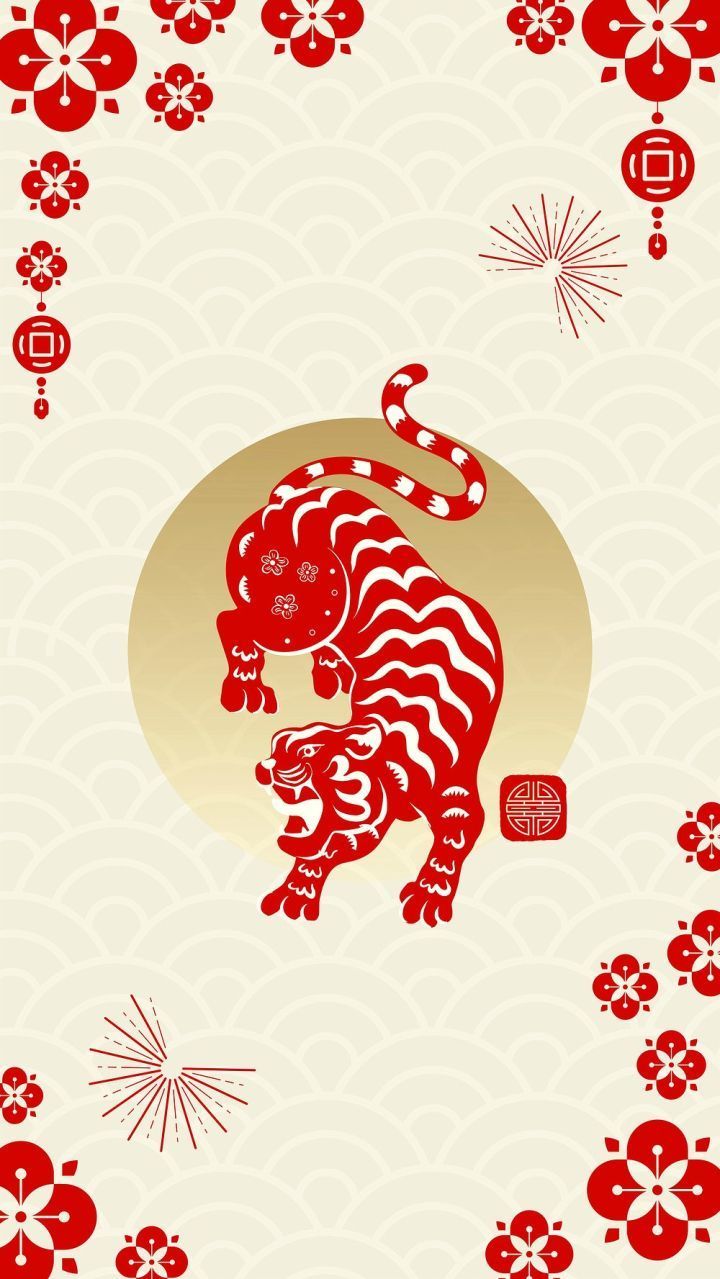 Chinese New Year 2022 wallpaper with red tiger - New Year, tiger