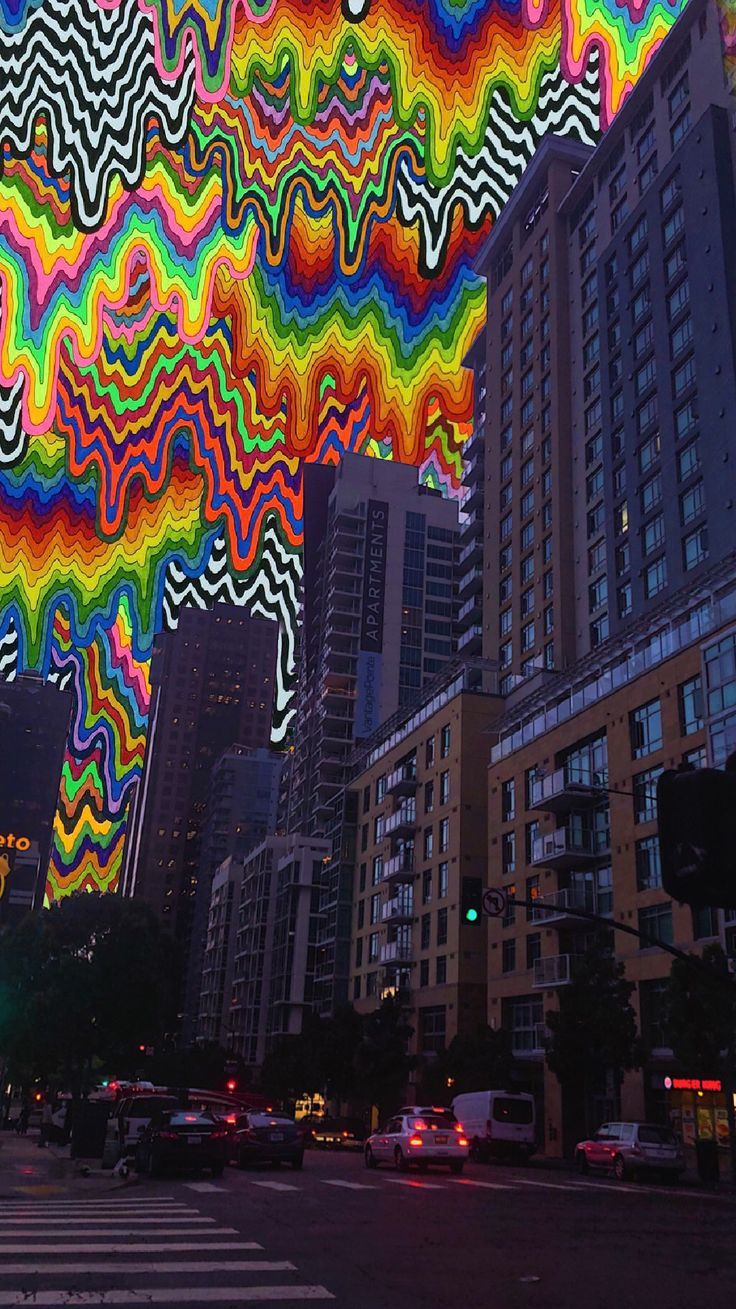 trippy #psychedelic #city #rainbow #edit. Trippy wallpaper, Trippy painting, Trippy aesthetic