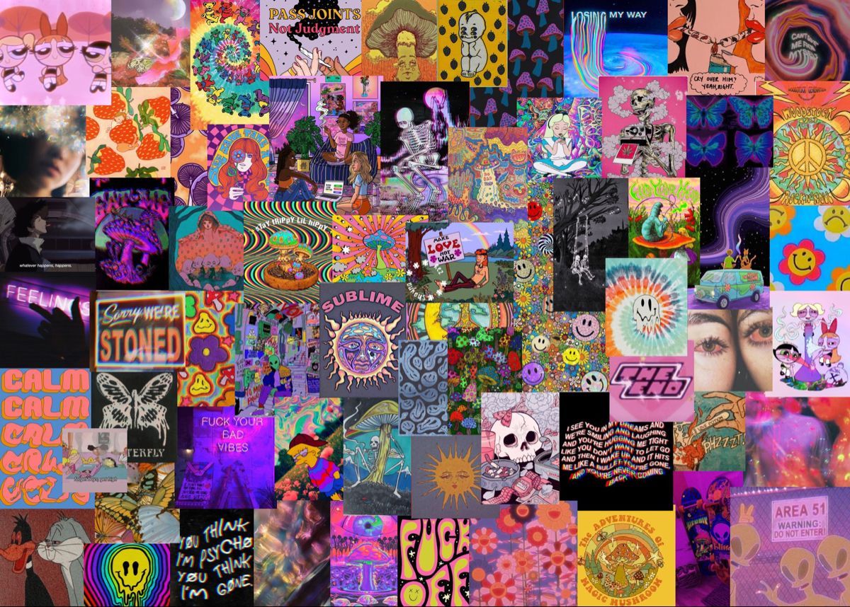Trippy Collage Wallpaper Free Trippy Collage Background