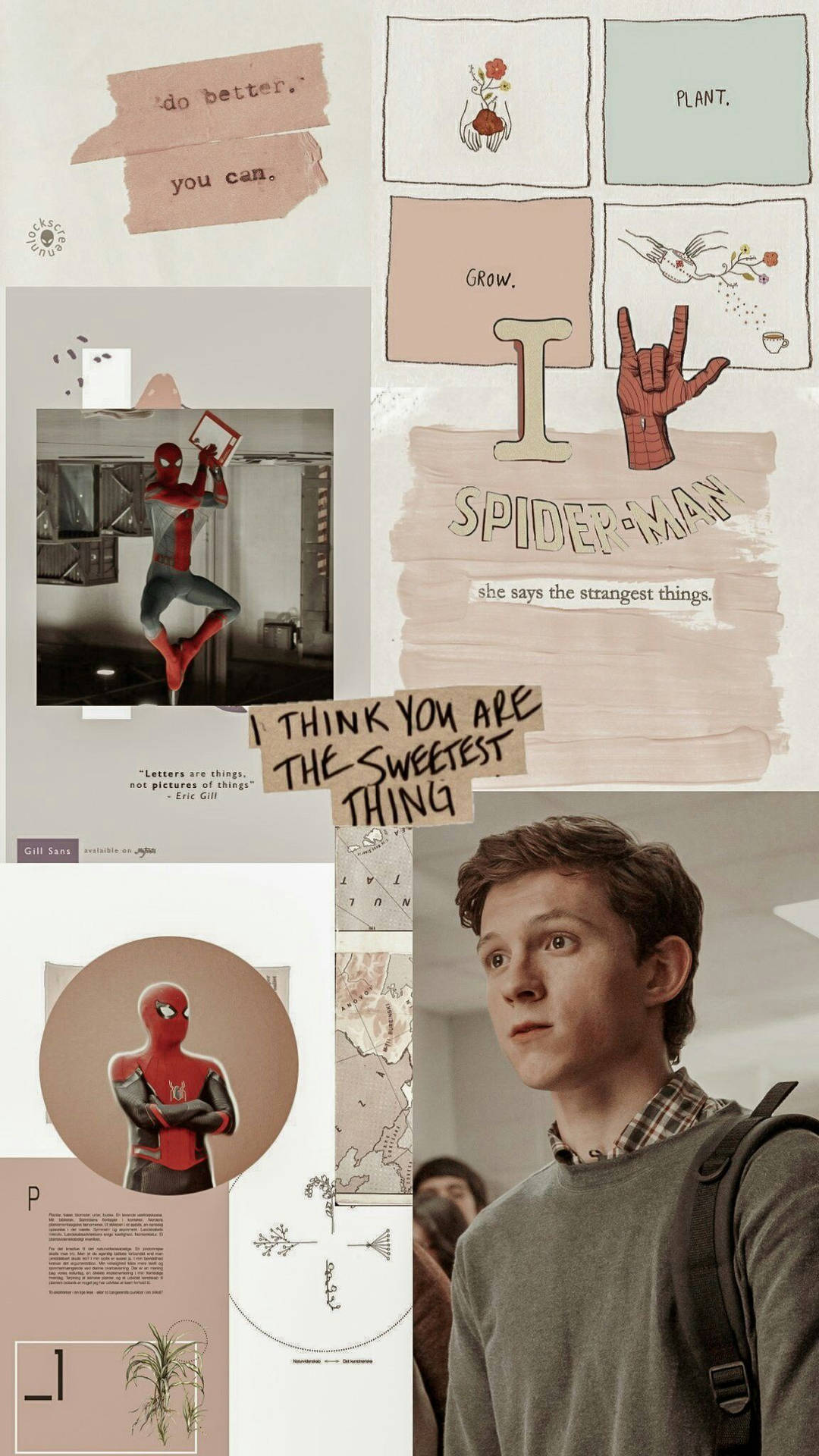 Download Tom Holland Aesthetic Collage Wallpaper