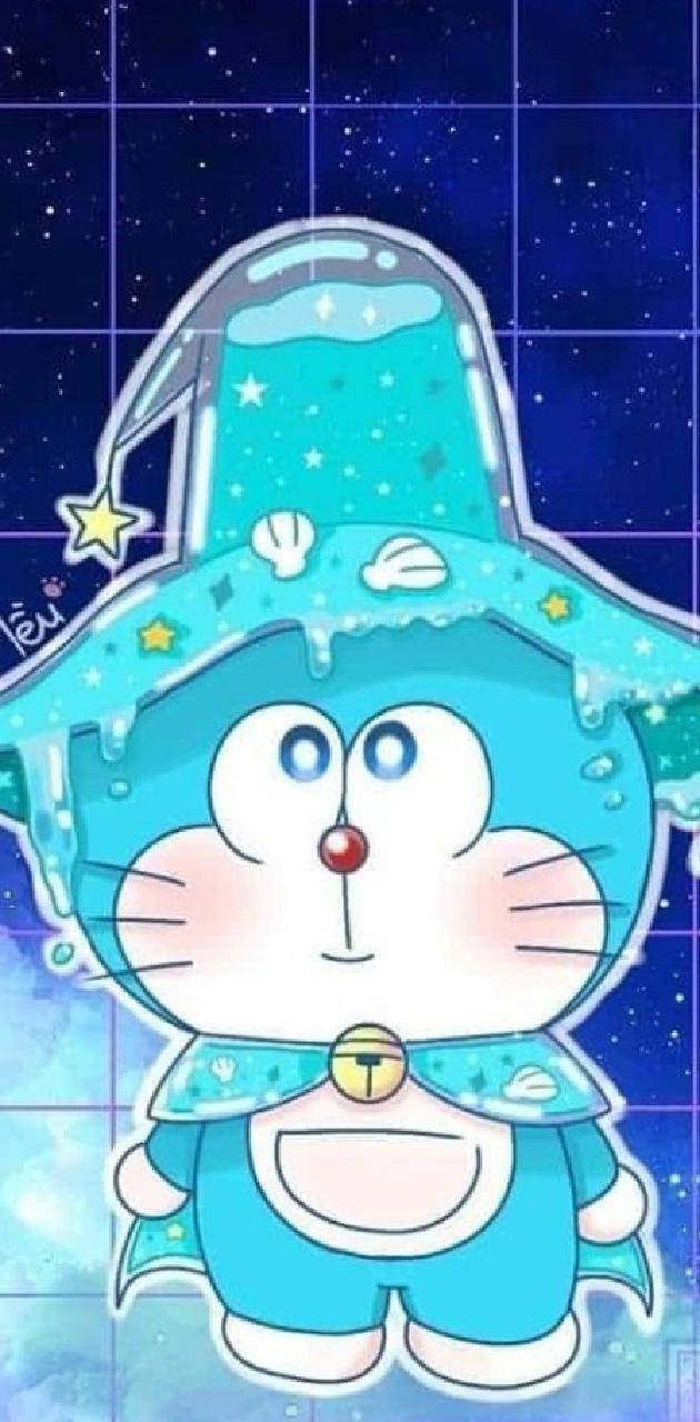 Aesthetic anime wallpaper of Doraemon the cat from the future - Doraemon