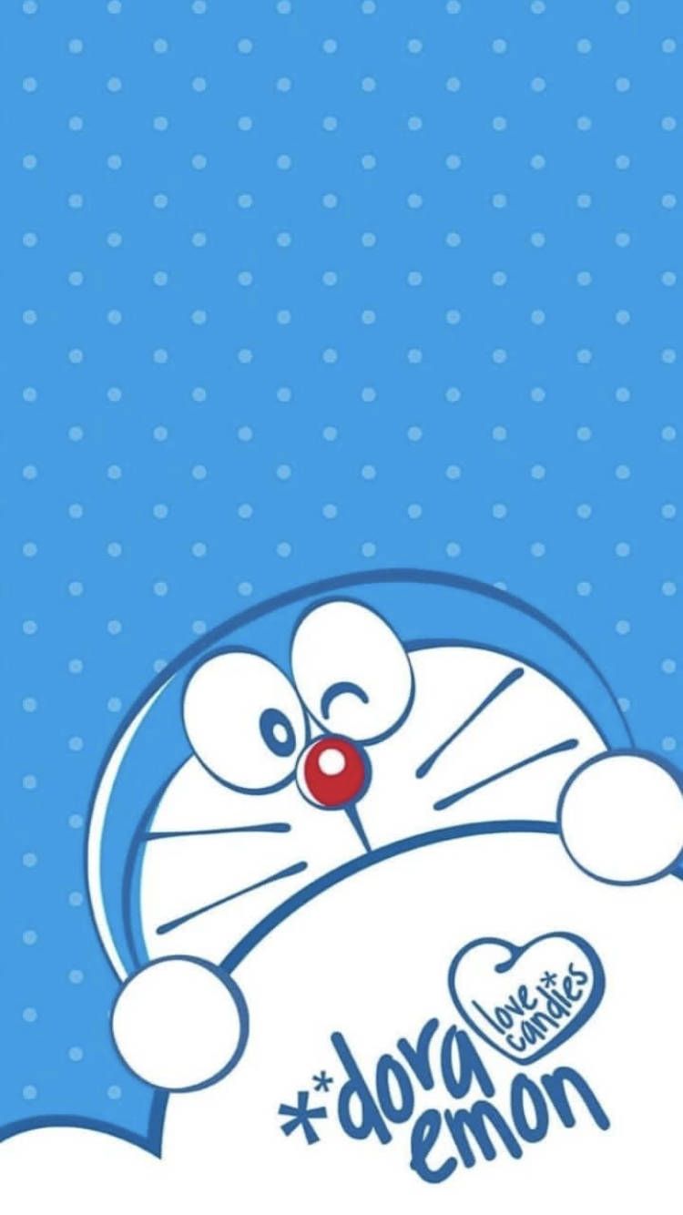 Download Artistic Doraemon iPhone Digital Art Wallpaper