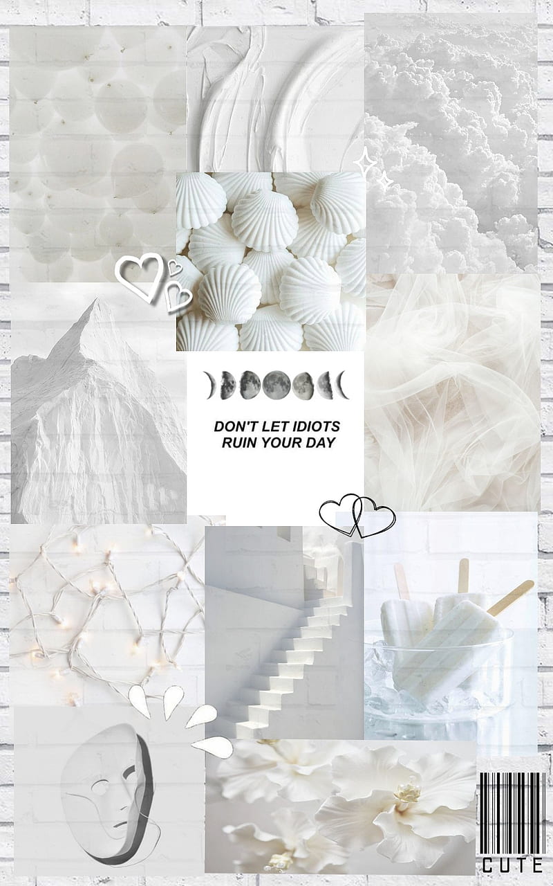 Aesthetic wallpaper for phone with white aesthetic. - White, cute white
