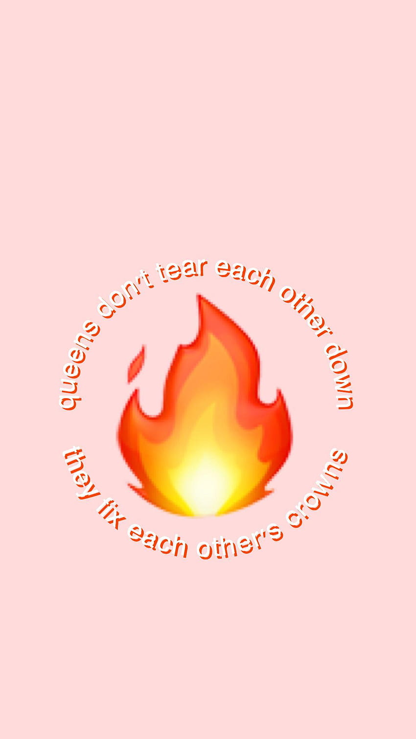 A fire on pink background with the words, fear each other - Phone, cute iPhone