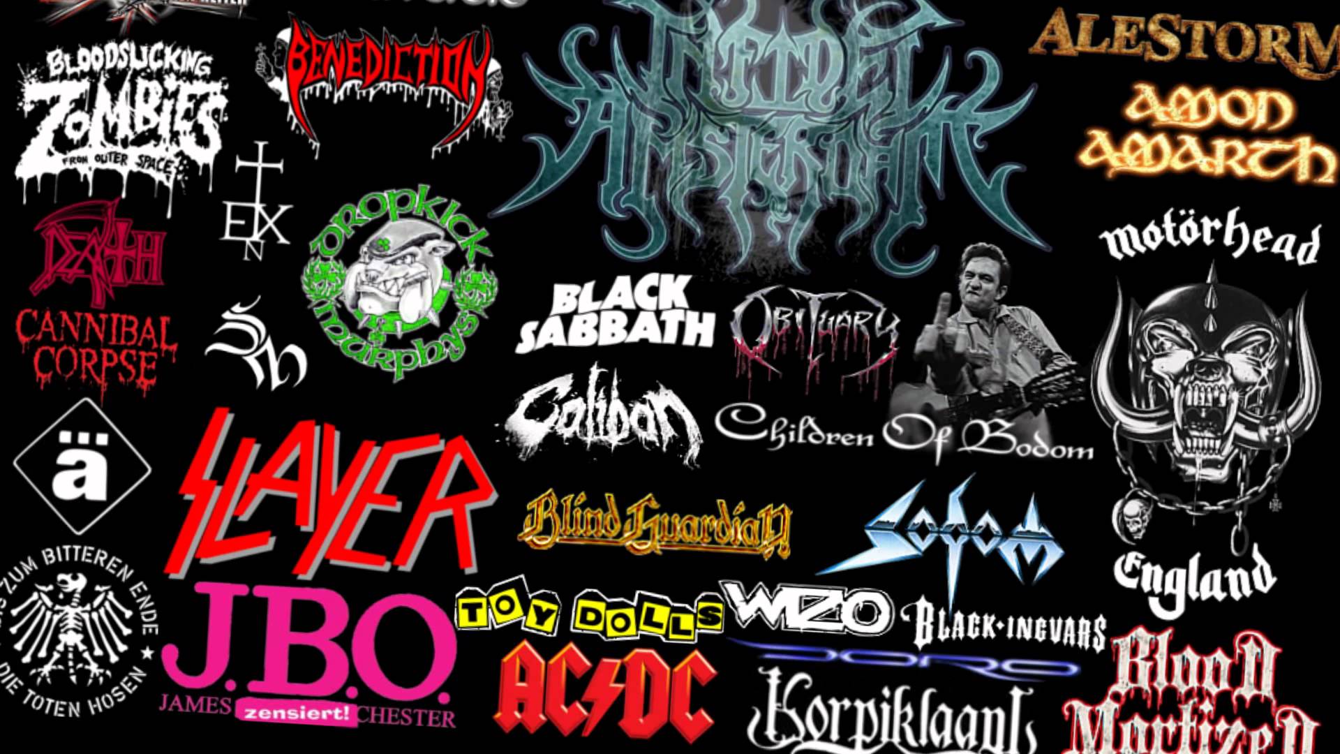 A collection of heavy metal band logos - Punk
