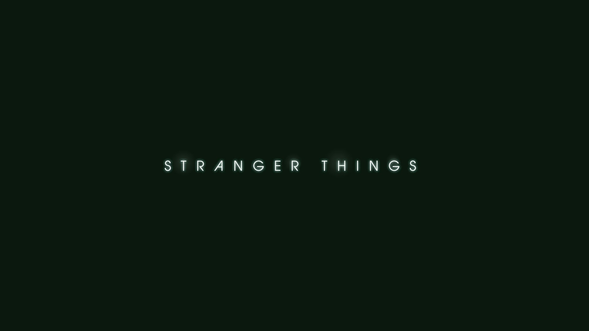 Stranger Things title card with a green background - Stranger Things