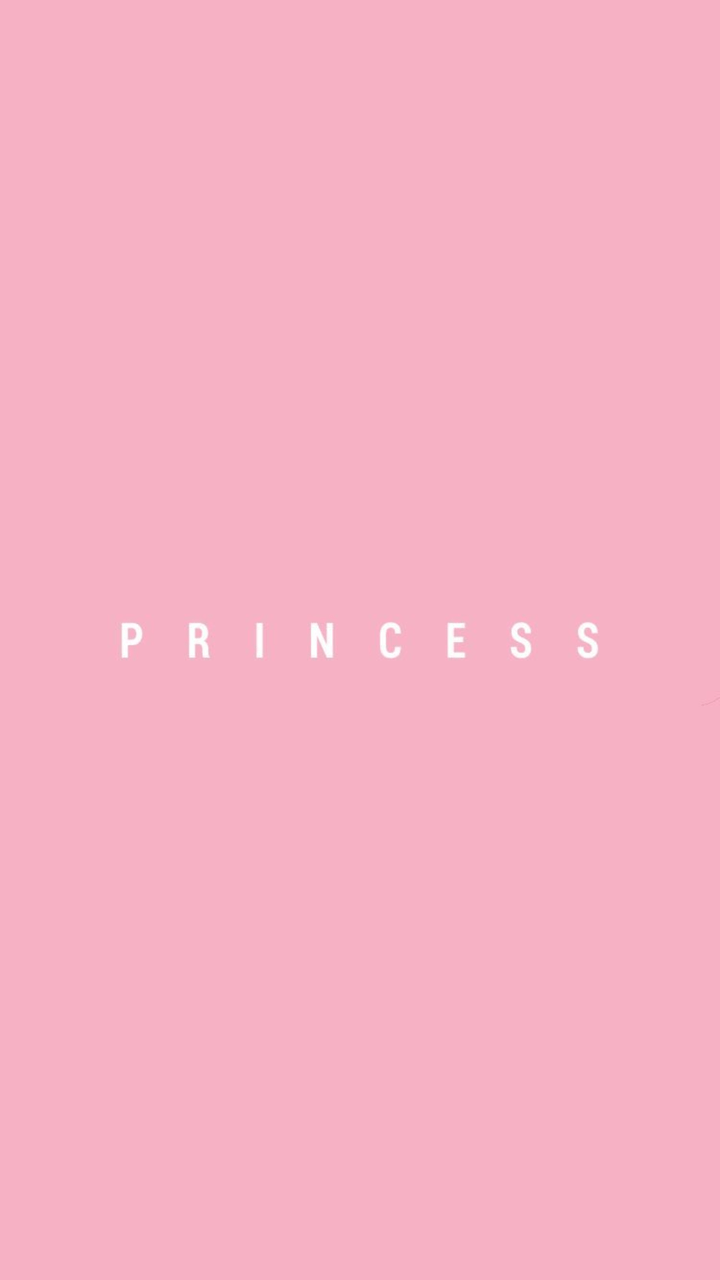 Princess wallpaper with pink background and white text. Description: Princess aesthetic text wallpaper free. Tags: princess aesthetic, text, background, pink, white, wallpaper, free. - Princess