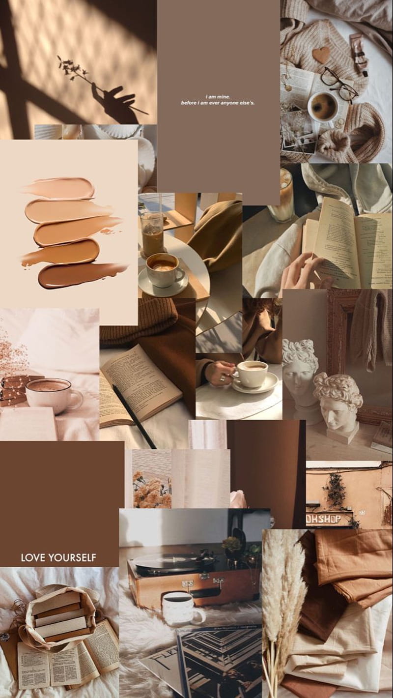 A collage of pictures with different colors - Brown