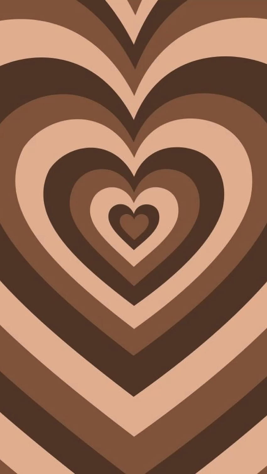 Background ideas in aesthetic brown hearts HD phone wallpaper