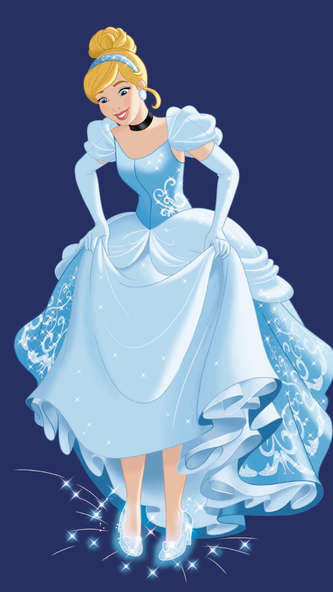 Cinderella is a classic Disney princess who wears a beautiful blue gown. - Princess