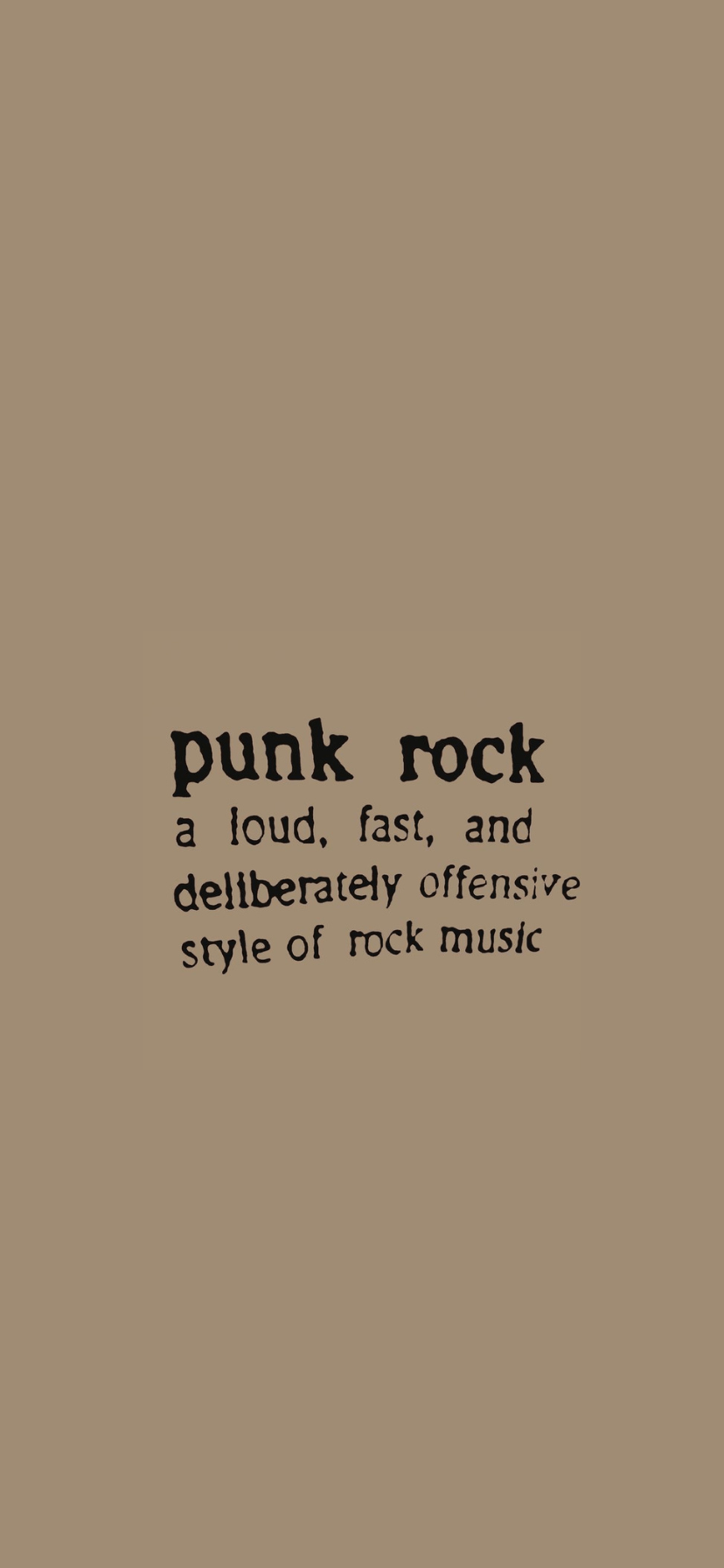 A poster with the words pink rock in black and white - Punk