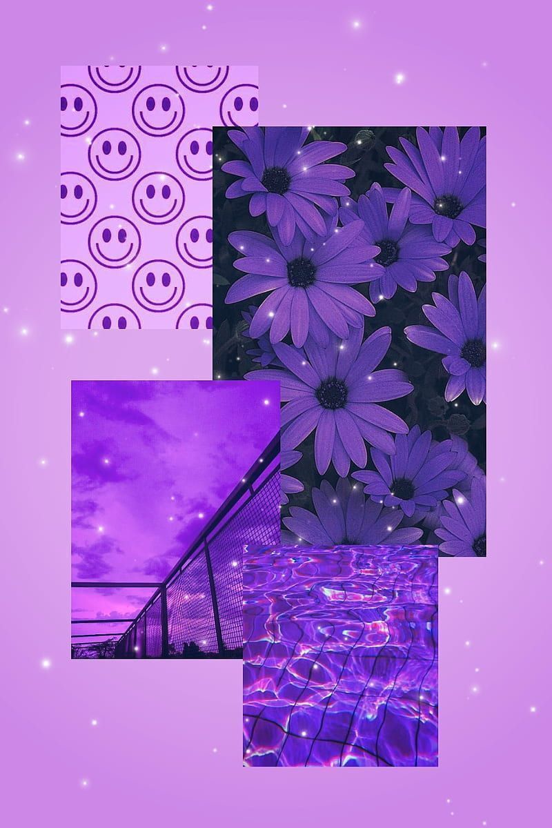 Purple aesthetic, aesthetic, flower, purple, HD phone wallpaper