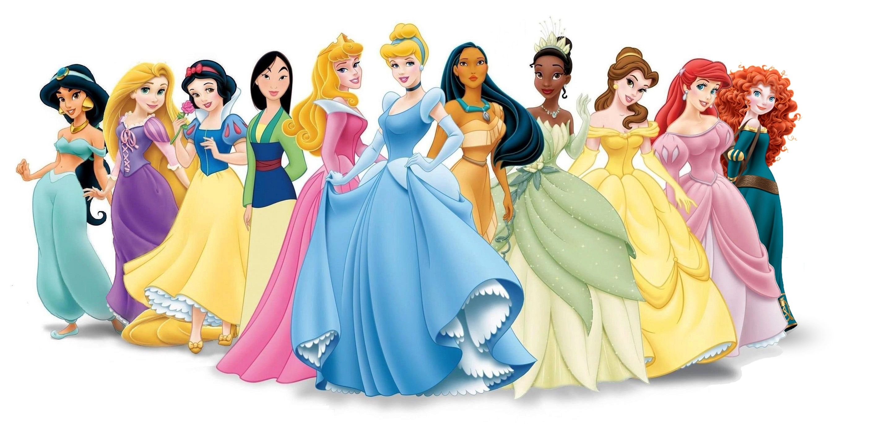 Disney princesses standing in a line - Princess